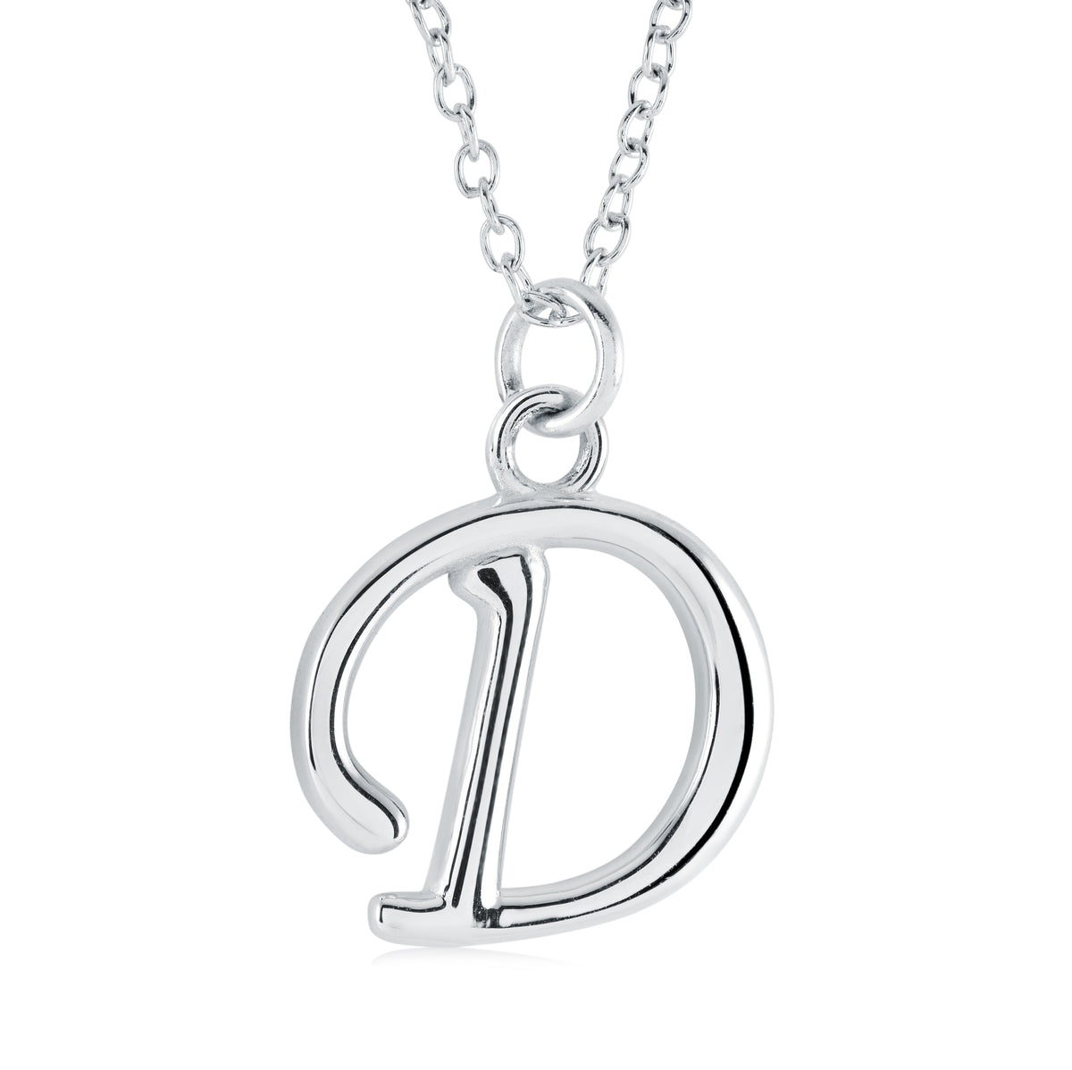 Veloria Stainless Steel Cursive Initial D Pendant