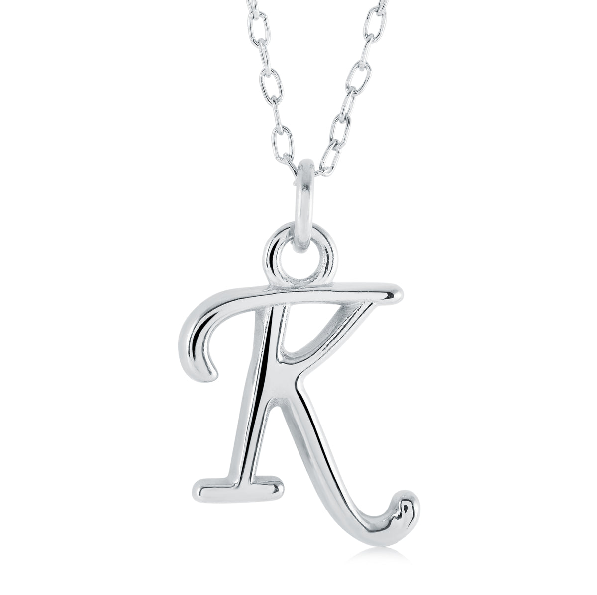 Veloria Stainless Steel Cursive Initial K Pendant