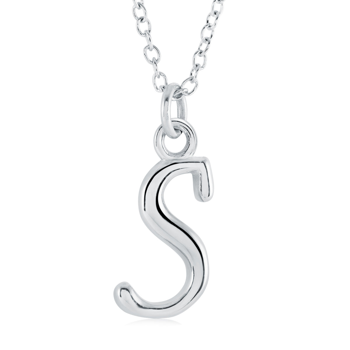 Veloria Stainless Steel Cursive Initial S Pendant