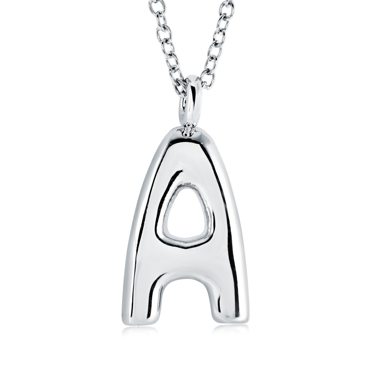 Veloria Stainless Steel Bubble Initial A Pendant