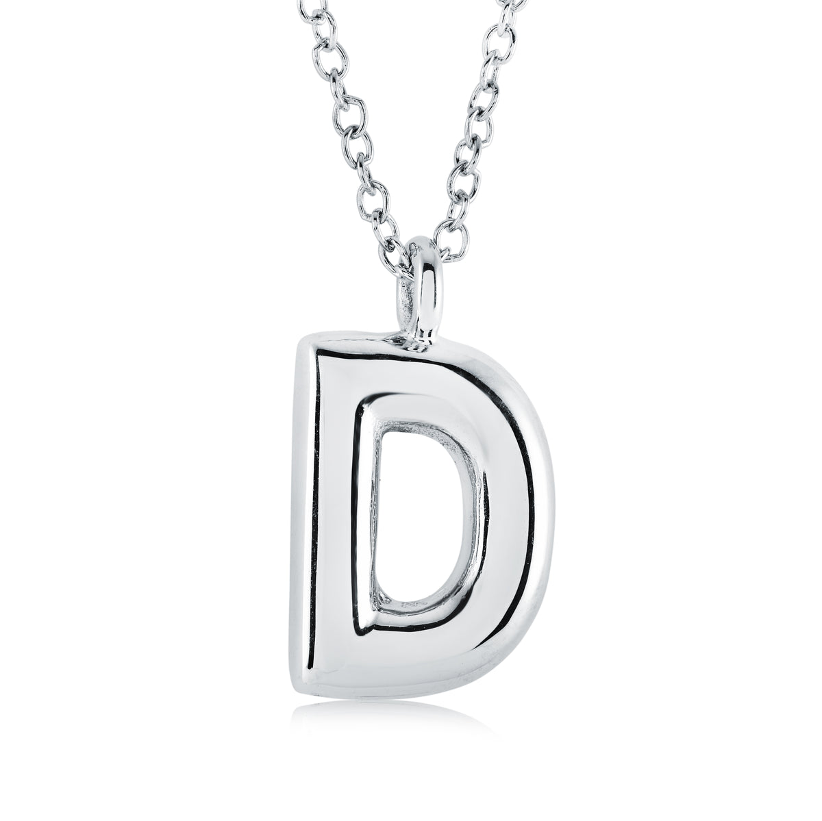 Veloria Stainless Steel Bubble Initial D Pendant