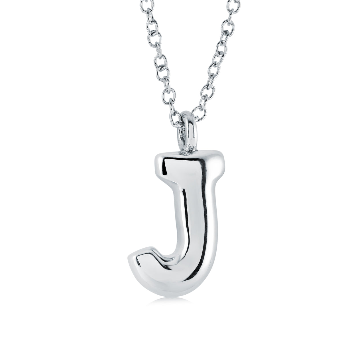 Veloria Stainless Steel Bubble Initial J Pendant