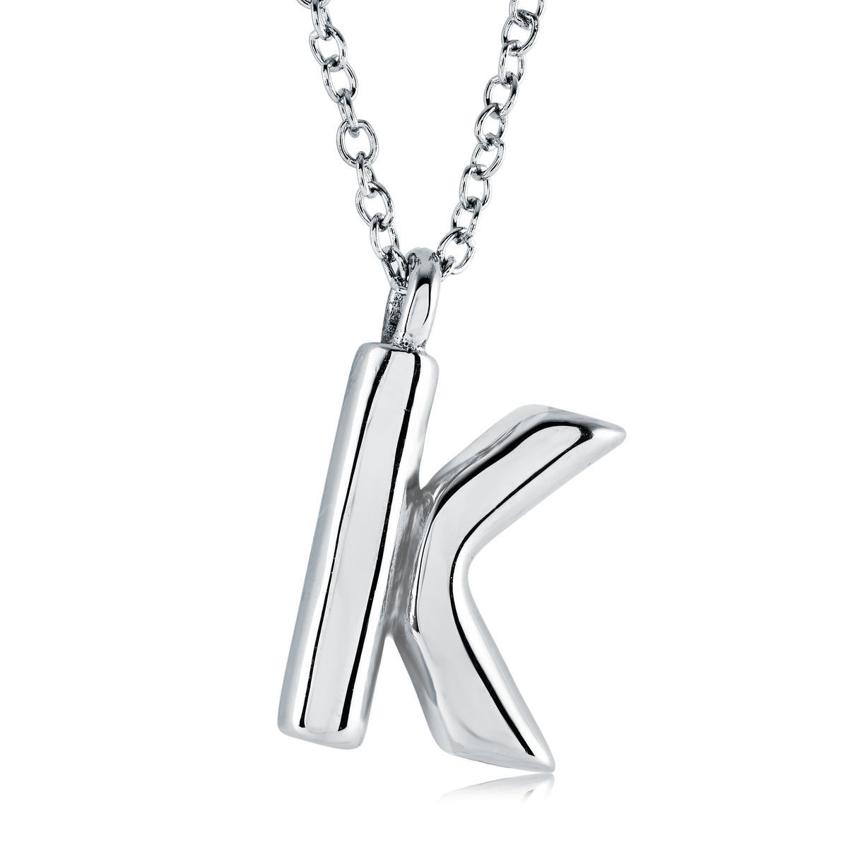 Veloria Stainless Steel Bubble Initial K Pendant