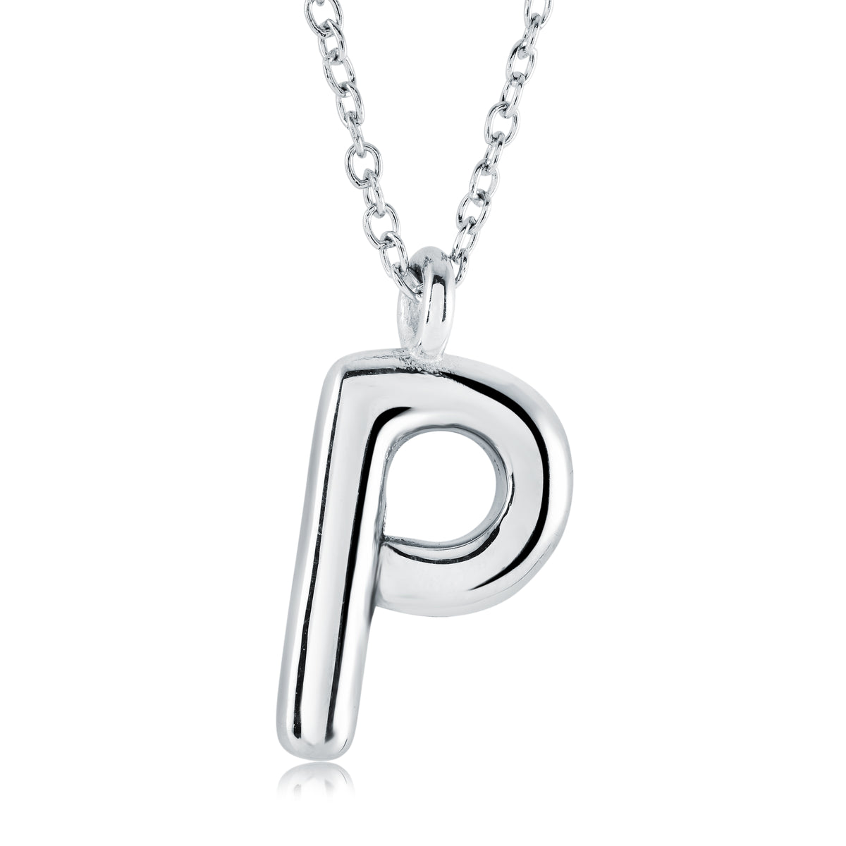 Veloria Stainless Steel Bubble Initial P Pendant