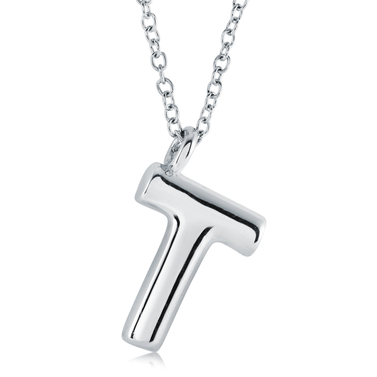 Veloria Stainless Steel Bubble Initial T Pendant