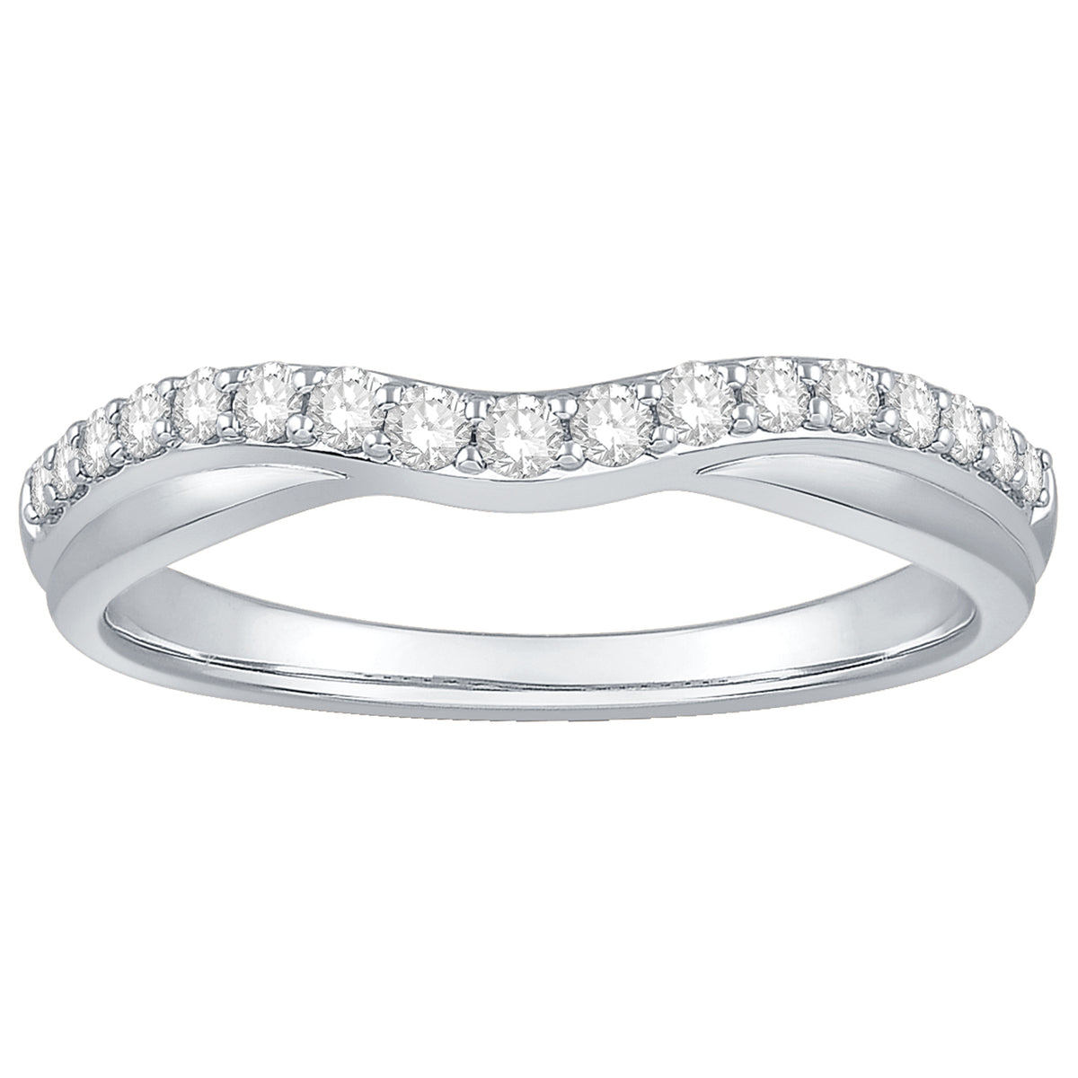 Magic Band In 14Kt White Gold With .50cttw Round Natural Diamonds