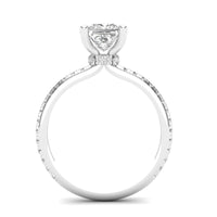 14Kt White Gold Classic Prong Engagement Ring With .80ct Natural Center Diamond