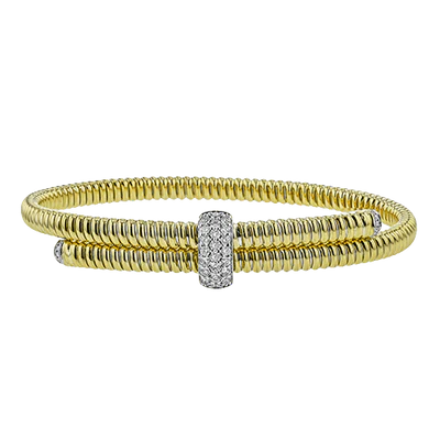 Simon G. 18Kt Yellow Gold 0.36cttw Diamond Bypass Bangle Bracelet
