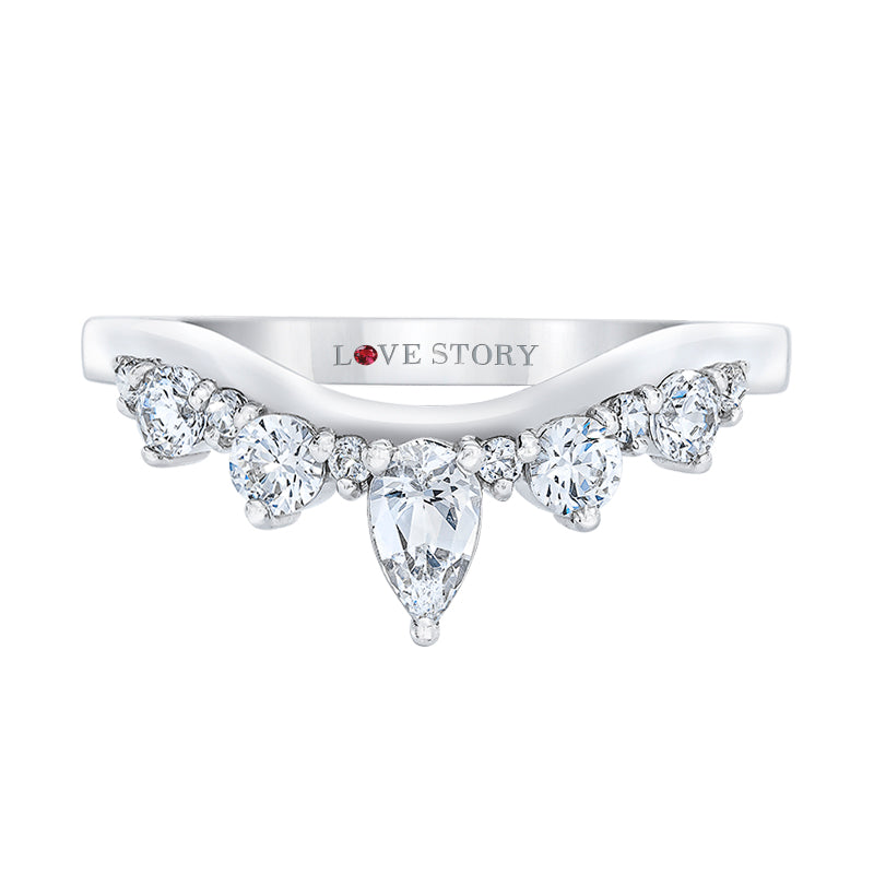 Tiara Collection Curved Band With .50cttw Natural Diamonods