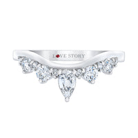 Tiara Collection Curved Band With .50cttw Natural Diamonods