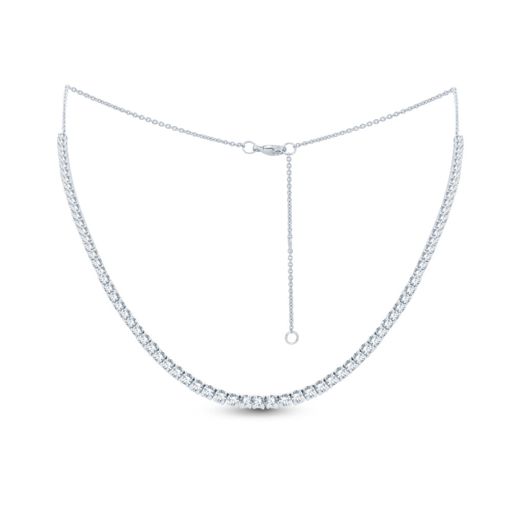 14Kt White Gold Necklace with 5Cttw Lab Grown Diamonds
