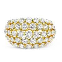 Simon G. 18Kt Yellow Gold 5 Row Tapered Band with Natural Diamonds