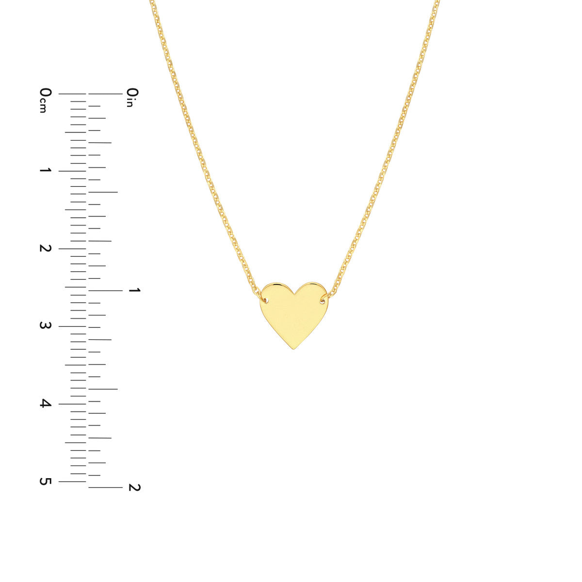 Sterling Silver Polished Plated Heart Necklace