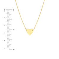 Sterling Silver Polished Plated Heart Necklace