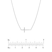 14Kt White Gold East-West Cross Pendant