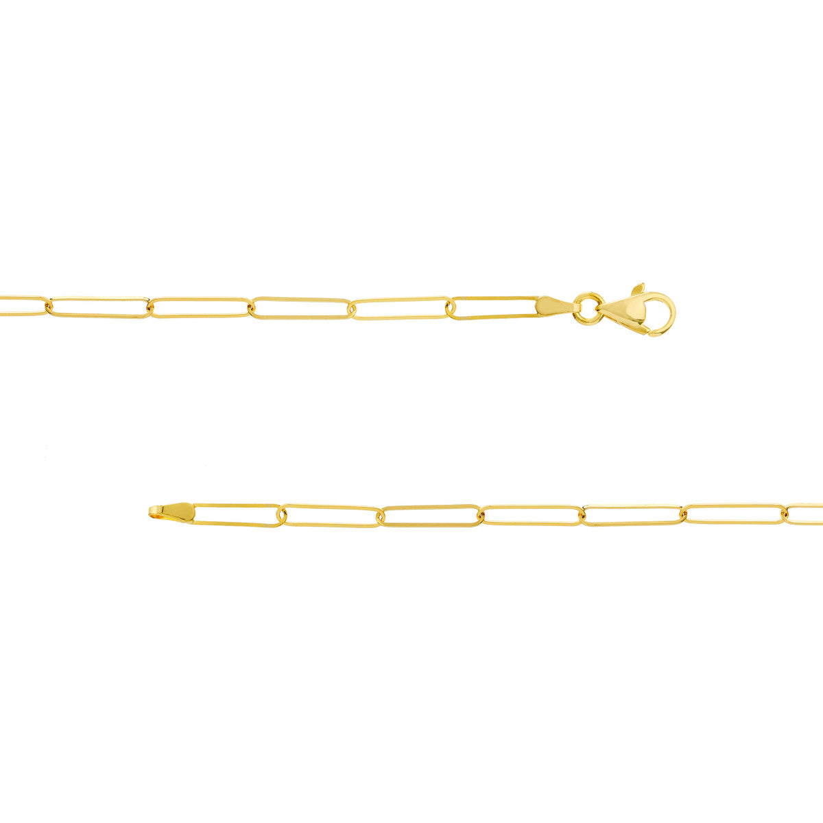 14Kt Yellow Gold 3.6mm 24" Paperclip Chain Necklace