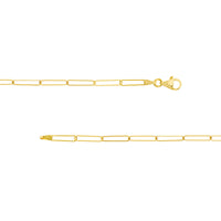 14Kt Yellow Gold 3.6mm 24" Paperclip Chain Necklace
