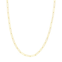 14Kt Yellow Gold 3.6mm 24" Paperclip Chain Necklace