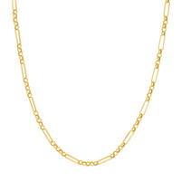 14Kt Yellow Gold 3.95mm Semi-Solid (5+1) Rolo Chain Necklace