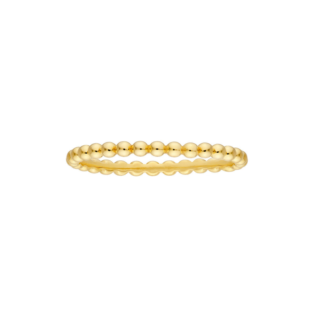 14Kt Yellow Gold Beaded Stackable Ring