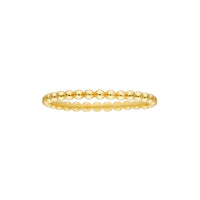 14Kt Yellow Gold Beaded Stackable Ring
