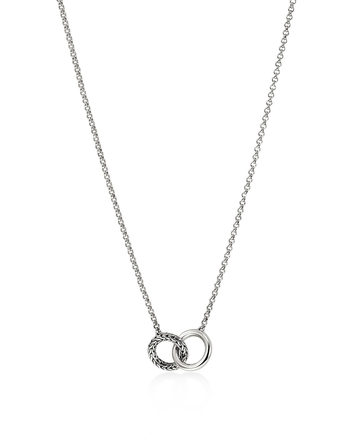 John Hardy JH Essentials Sterling Silver Interlinking Mini Rolo Chain Necklace