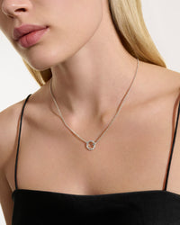 John Hardy JH Essentials Sterling Silver Diamond Pave Interlinking Mini Rolo Chain Necklace