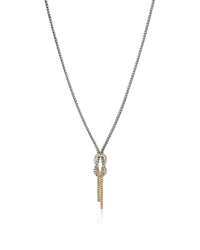 John Hardy 14Kt & Sterling Silver Love Knot 1.8mm Chain Necklace