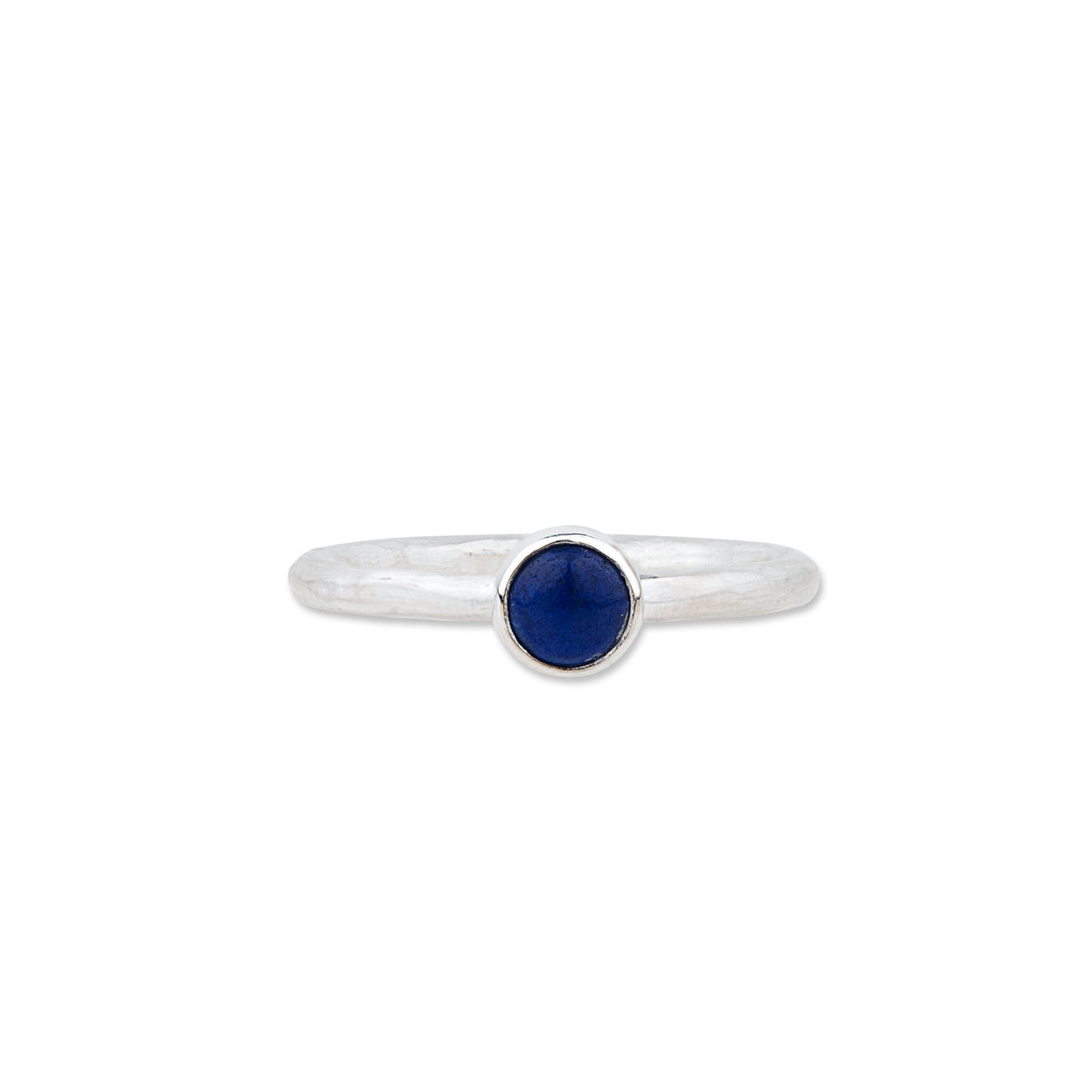 Lika Behar Sterling Silver "Priya" Round Cabochon Lapis Ring
