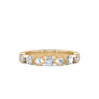 14Kt Yellow Gold 0.51cttw Diamond Milgrain Anniversary Band