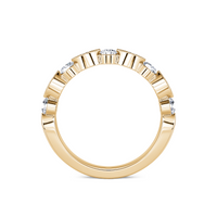 14Kt Yellow Gold 0.51cttw Diamond Milgrain Anniversary Band