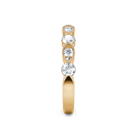 14Kt Yellow Gold 0.51cttw Diamond Milgrain Anniversary Band