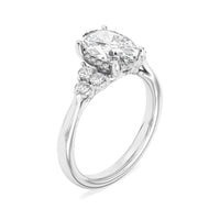Lasker's Big Rocks Lab-Grown Diamond Collection Hidden Halo Ring with 2.05ct Oval Center  Diamond