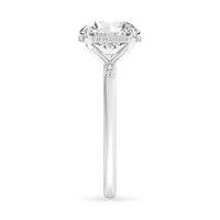 Lasker's Big Rocks Lab-Grown Diamond Collection 14Kt White Gold 2.00cttw Round Lab-Grown Diamond Hidden Halo Solitaire Engagement Ring