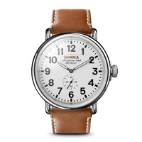 Shinola Runwell 47mm White/Tan Quartz Watch