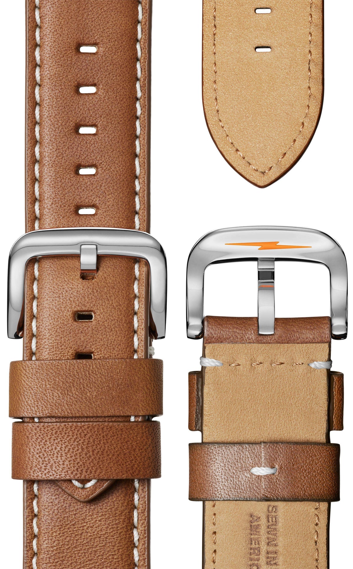 Shinola Runwell 47mm White/Tan Quartz Watch