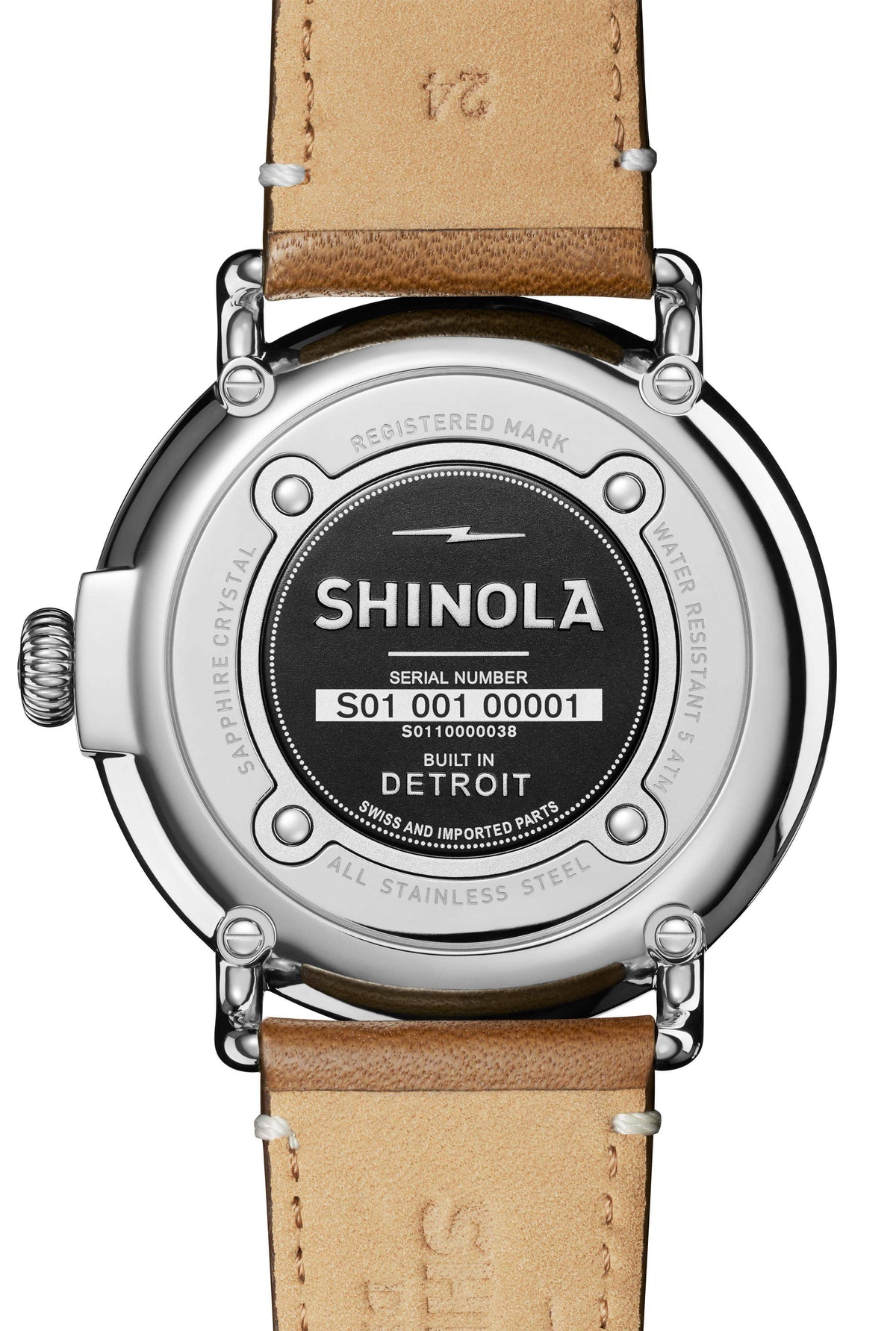 Shinola Runwell Largo Tan/Green 47mm Argonite 1069 Quartz Watch