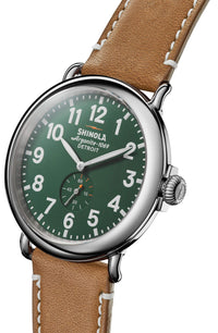 Shinola Runwell Largo Tan/Green 47mm Argonite 1069 Quartz Watch