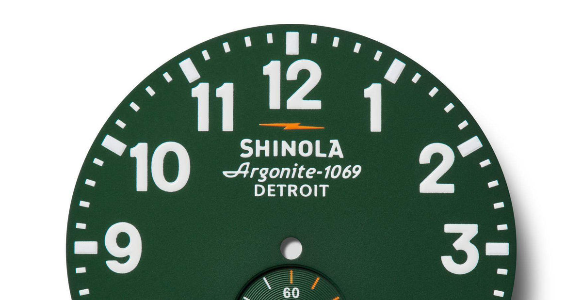 Shinola Runwell Largo Tan/Green 47mm Argonite 1069 Quartz Watch