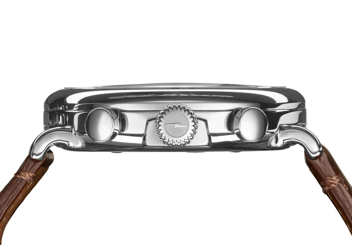 Shinola Runwell Chronograph Brown/Blue 47mm Argonite 5021 Quartz Watch