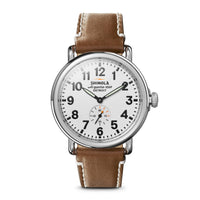 Shinola Runwell Tan/White 41mm Quartz Watch