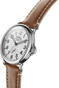 Shinola Runwell Tan/White 41mm Quartz Watch
