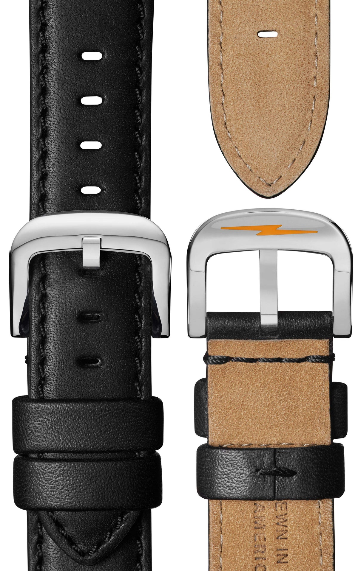 Shinola Canfield Sport Black Leather/Black 45mm Quartz Watch