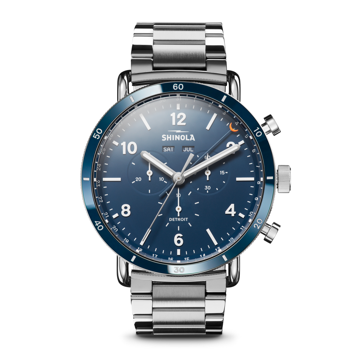 Shinola Canfield Sport Stainless Steel/Midnight Blue 45mm Quartz Watch