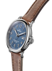 Shinola Runwell British Tan/Blue 41mm Quartz Watch