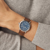 Shinola Runwell British Tan/Blue 41mm Quartz Watch