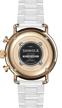 Shinola Canfield Sport White Ceramic/White 40mm Quartz Watch