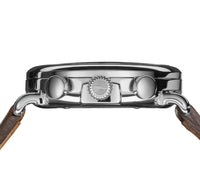 Shinola Runwell Chronograph British Tan LeathermMidnight Blue 41mm Quartz Watch