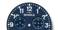 Shinola Runwell Chronograph British Tan LeathermMidnight Blue 41mm Quartz Watch