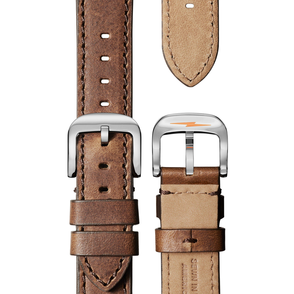 Shinola Runwell Chronograph British Tan LeathermMidnight Blue 41mm Quartz Watch